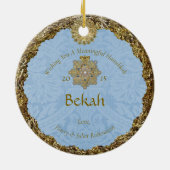 Hanukkah Sanctuary Window Ceramic Ornament (Hinten)