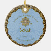 Hanukkah Sanctuary Window Keramik Ornament (Hinten)