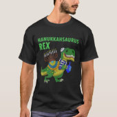 Hanukkah Saurus Rex Funny T Rex Dinosaur Hanukkah T-Shirt (Vorderseite)