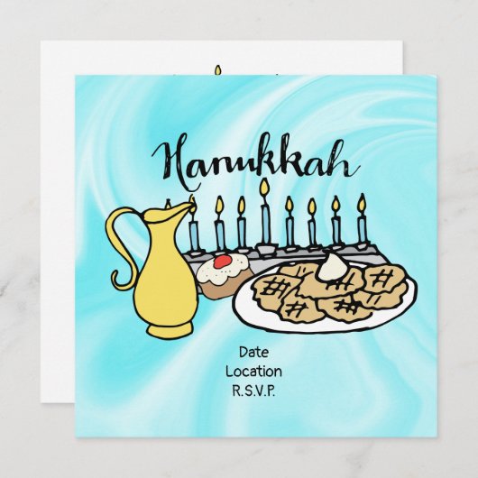 Hanukkah Save The Date (Vorne/Hinten)