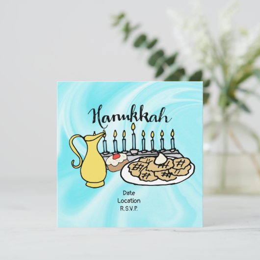 Hanukkah Save The Date (Stehend Vorderseite)