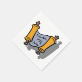 Hanukkah Scroll Paper Napkins Serviette (Ecke)