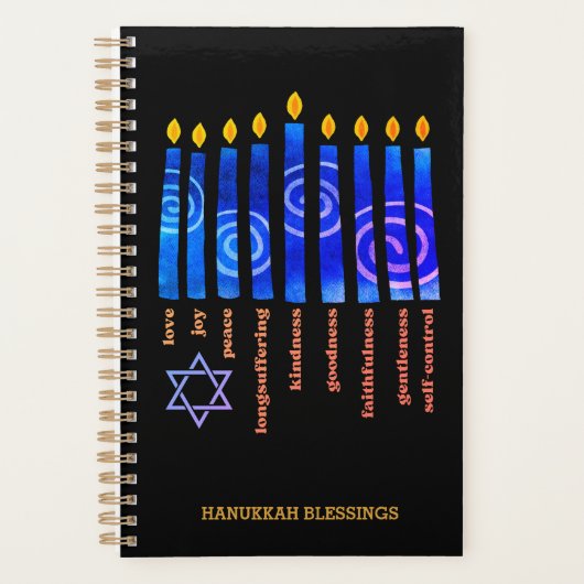 HANUKKAH Segnungen Frucht des Geistes Christlich Planer (Vorderseite)
