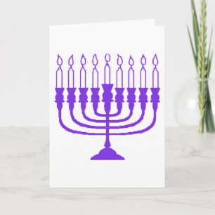 Hanukkah Shalom Menorah Feiertagskarte