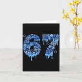 Hanukkah Six Seven 67 Meme Funny Dreidel Menorah S Karte (Gelbe Blume)