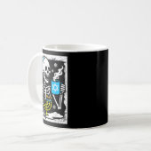 Hanukkah Skeleton Coffee Dreidel Jewish Menorah Ch Kaffeetasse (Vorderseite Links)