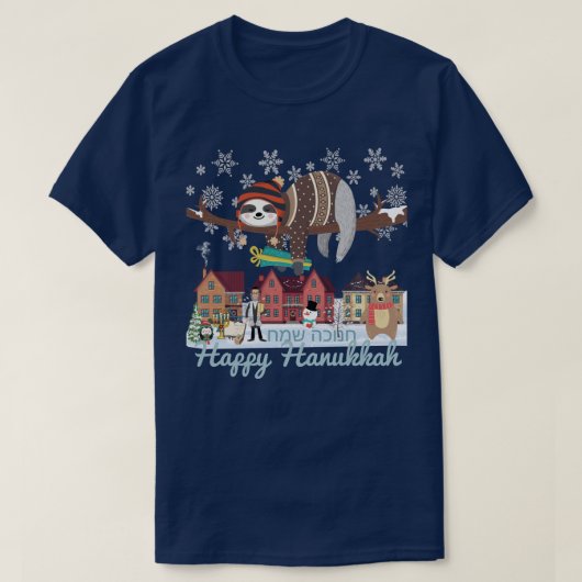 Hanukkah Sloth T-Shirt (Design vorne)