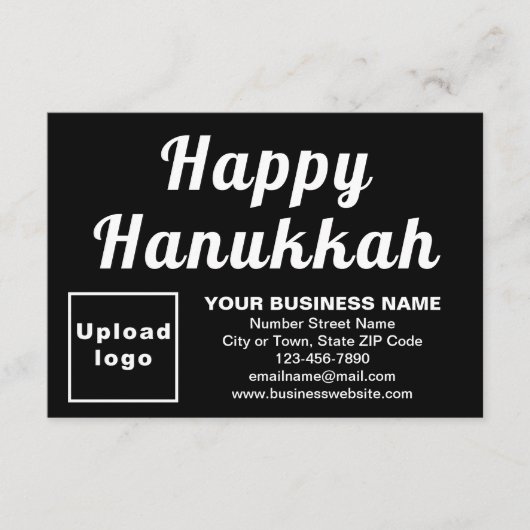 Hanukkah Small Black Flat Card (Vorderseite)