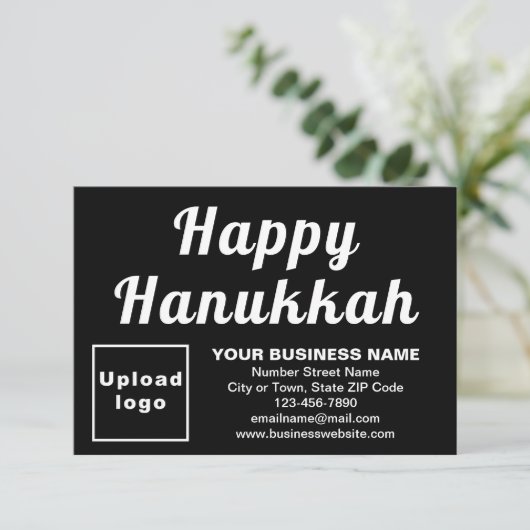 Hanukkah Small Black Flat Card (Stehend Vorderseite)