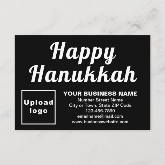 Hanukkah Small Black Flat Grußkarte Karte (Vorderseite)