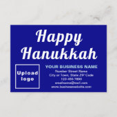 Hanukkah Small Blue Flat Card (Vorderseite)