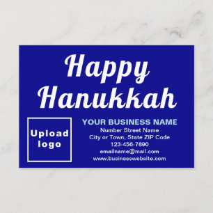 Hanukkah Small Blue Flat Card