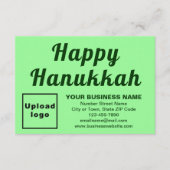 Hanukkah Small Light Green Flat Card (Vorderseite)