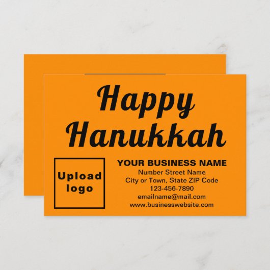 Hanukkah Small Orange Color Flat Card (Vorne/Hinten)
