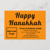 Hanukkah Small Orange Color Flat Card (Vorderseite)