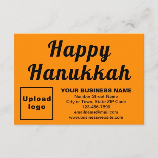 Hanukkah Small Orange Color Flat Card (Vorderseite)