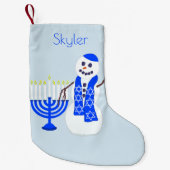 Hanukkah Snowman Chrismukkka für Kinder Fügen Sie Kleiner Weihnachtsstrumpf (Vorderseite)