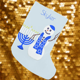 Hanukkah Snowman Chrismukkka für Kinder Fügen Sie Kleiner Weihnachtsstrumpf