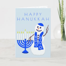 Hanukkah Snowman Custom über Print im Inneren Feiertagskarte