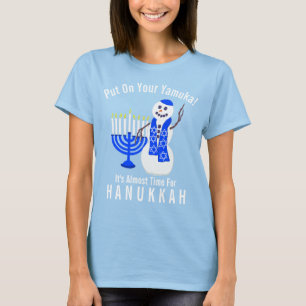 Hanukkah Snowman Niedlich Leg deinen Yamuka Funny  T-Shirt