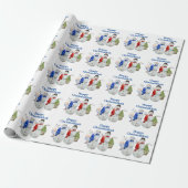 Hanukkah Snowman Weihnachts Chrismukka Geschenkpapier (Ungerollt)