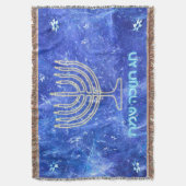 Hanukkah Snowstorm Menorah Decke (Vorderseite Vertikal)