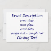 Hanukkah Snowstorm Menorah Einladung (Rückseite)