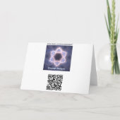 Hanukkah Snowstorm Menorah Feiertagskarte (Rückseite)