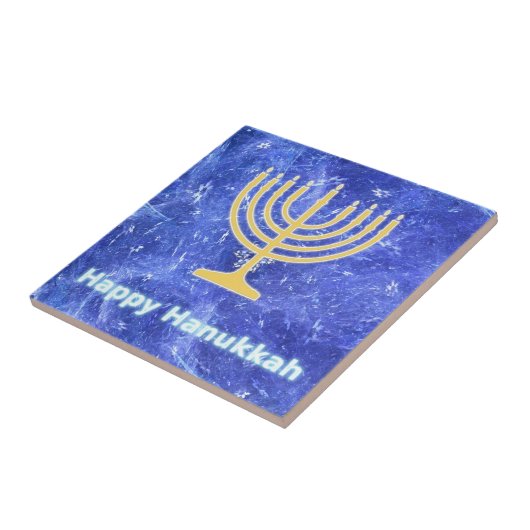 Hanukkah Snowstorm Menorah Fliese (Seite)