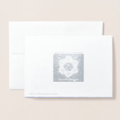 Hanukkah Snowstorm Menorah Folienkarte (Rückseite mit Umschlag)