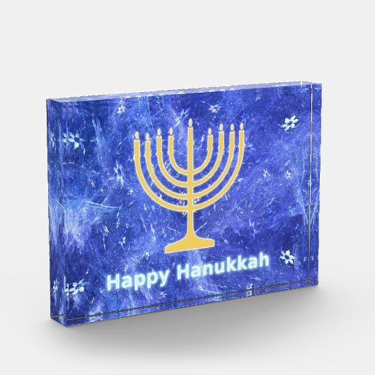 Hanukkah Snowstorm Menorah Fotoblock (Links)