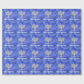 Hanukkah Snowstorm Menorah Geschenkpapier (Flach)