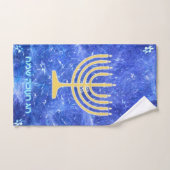 Hanukkah Snowstorm Menorah Handtuch (Handtuch)
