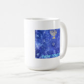 Hanukkah Snowstorm Menorah Kaffeetasse (VorderseiteRechts)