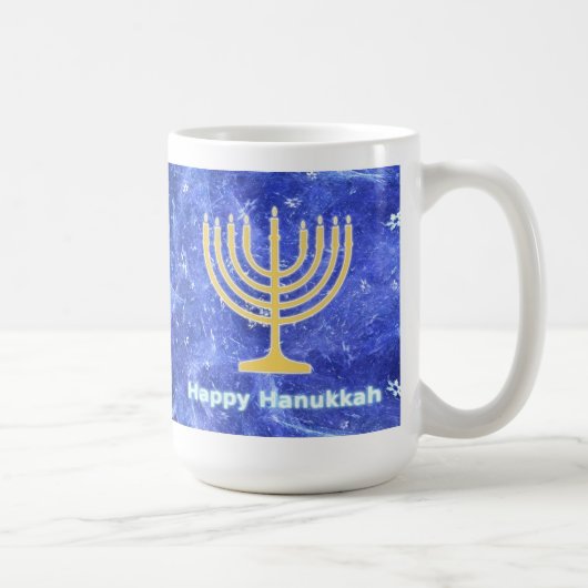 Hanukkah Snowstorm Menorah Kaffeetasse (Rechts)