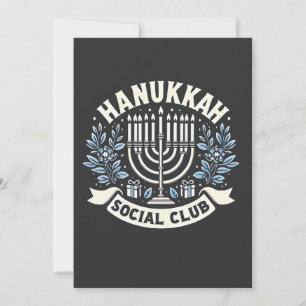 Hanukkah Social Club Funny Jewish Hanukkah Einladung