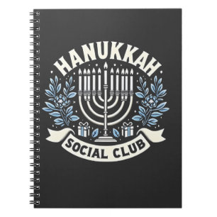 Hanukkah Social Club Funny Jewish Hanukkah Notizblock