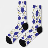 Hanukkah Socken "Game On" (Linkes Detail)