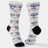 Hanukkah-Socken "Menora Glücklich" Socken (Gewinkelt)
