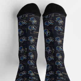 Hanukkah-Socken "Navy Dreidels" Socken