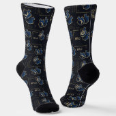 Hanukkah-Socken "Navy Dreidels" Socken (Gewinkelt)