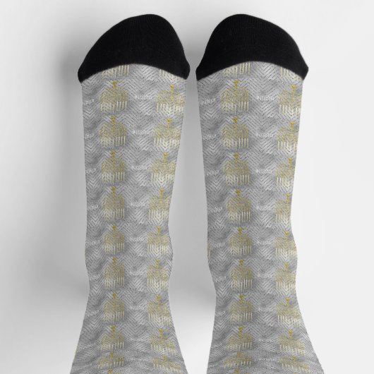Hanukkah Socks "Elegant Menorahs" Socken (Oben)