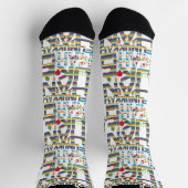Hanukkah Socks "Happy Hanukkah Funukkah" Socken (Oben)