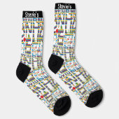 Hanukkah Socks "Happy Hanukkah Funukkah" Socken (Rechts)