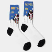 Hanukkah Socks "Happy MOO Year" Socken (Rechts)
