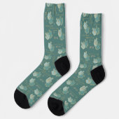 Hanukkah Socks "Teal Dreidels" Socken (Linkes Detail)
