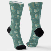 Hanukkah Socks "Teal Dreidels" Socken (Gewinkelt)