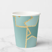 Hanukkah Spiel auf Bluish Dreidels 8 oz. Pappbecher (Rückseite)