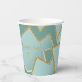 Hanukkah Spiel auf Bluish Dreidels 8 oz. Pappbecher (Vorderseite)