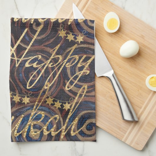 Hanukkah Spinning Golds Geschirrtuch (Viertel Falte)